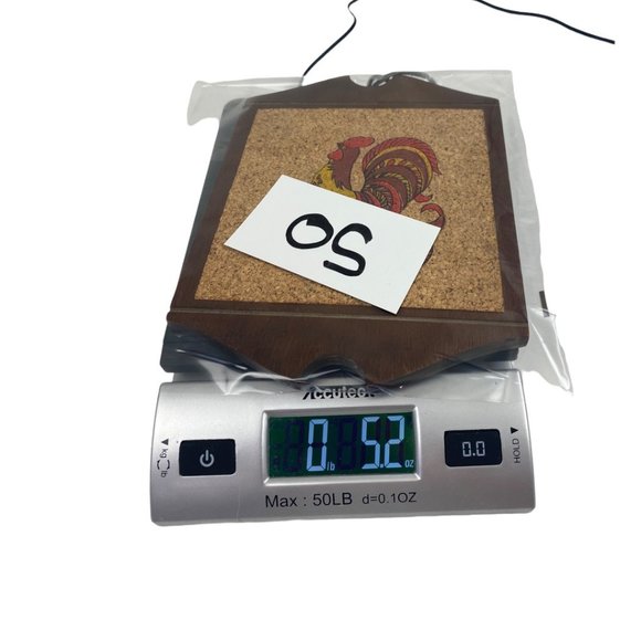 Vintage Retro Bohemian Farmhouse Rooster 1970’s Wall Art Wood & Cork 8” - Picture 5 of 5